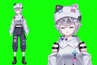 do live2d vtuber model, vtuber rigging, anime vtuber, props and assets rigging
