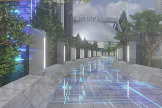 corporate stage, booth, and spatial environment design