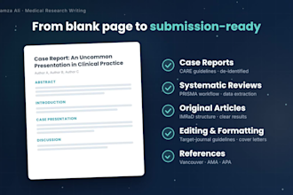 write your medical research manuscript and case report