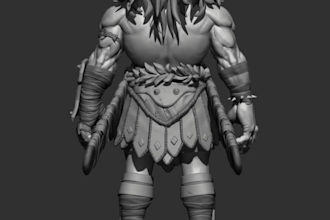create 3d character sculpt for 3d printing stl fantasy creature zbrush 3d model