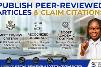 write, publish, and fulfill peer review criteria for eb1a, eb1, and niw petition