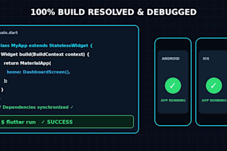 fix flutter bugs, gradle build errors, and flutter firebase issue in 24 hours