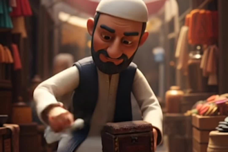 create professional ai islamic moral story and islamic reels