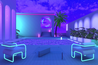 design optimized 3d environments for VR, metaverse, vrchat world and unity games
