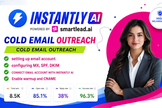 setup and manage instantly ai, smartlead for cold email marketing