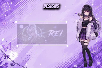 design professional youtube banners and anime channel art