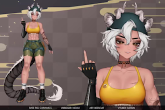 design custom live2d vtuber model kemono furry nsfw anime avatar mmd vrm sims 4