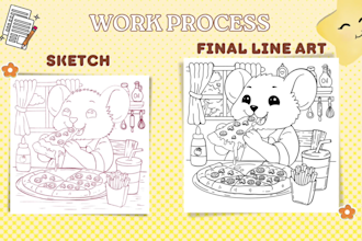create cozy coloring pages in a cute cottagecore style