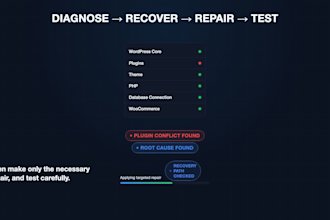 urgently fix your broken wordpress or woocommerce website