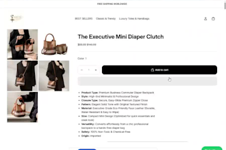 build turnkey shopify store bags eyewear with first sale