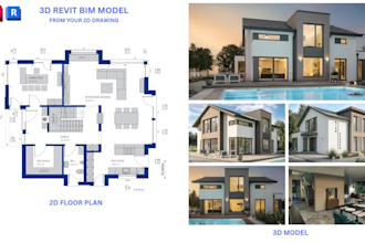 create a professional 3d revit bim model from your 2d drawings