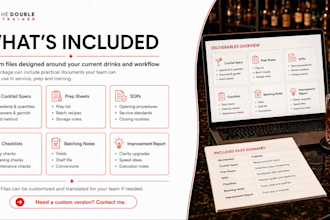 make your cocktail menu easier for staff to serve