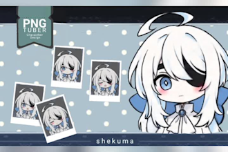 design chibi pngtuber model for streaming