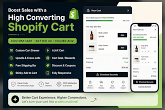 customize shopify cart drawer upsells and sticky add to cart