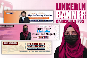 revamp your linkedin profile with banner and carousel post design
