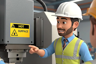 create professional industrial safety training animation