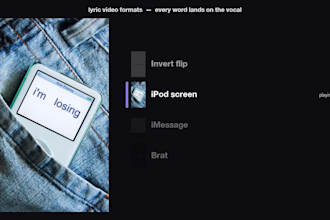 create viral shortform aesthetic lyric videos