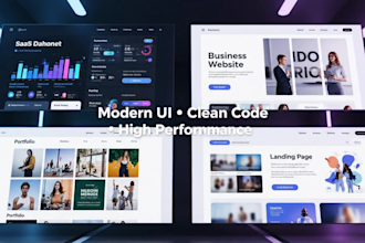 develop a modern react vite website with tailwind CSS