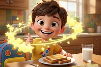 do kids learning video, pixar style ai animation, cartoon storytelling for kids