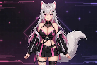 create live2d vtuber model and rig vtuber avatar vtuber model commission