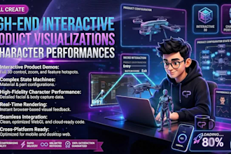 create character mascot rive, lottie animations web and app