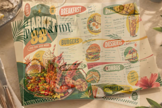 design a modern restaurant menu, food menu or cafe menu