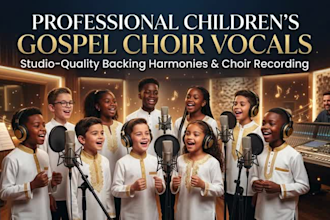 record professional childrens gospel choir vocals and backing harmonies