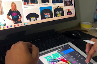create a band tshirt design merch illustration print ready
