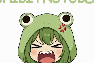 design a custom pngtuber character model for streaming