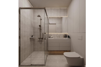 design your small bathroom layout and 3d visualization