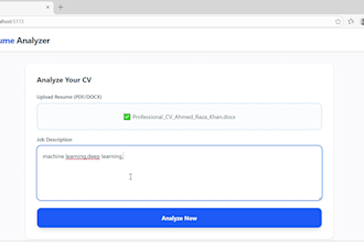 develop an ai resume screening or CV analyzer web app