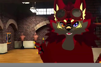 custom 3d furry vrchat avatar with full body tracking pc and quest compatible