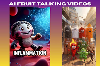 create viral ai talking fruit videos ai talking food, ai funny object ai videos