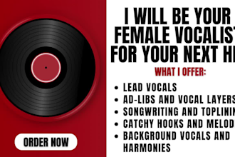 be your female rnb vocalist, singer songwriter, and music producer