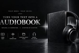 produce an ai narrated audiobook from your text