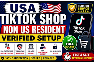 create and verify USA tiktok shop for non US resident sellers