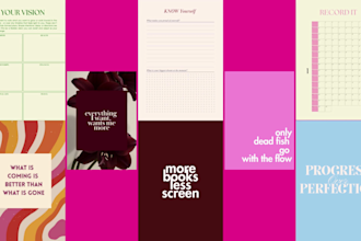 design printable journals, planners and workbooks