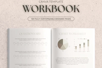 design editable canva workbook and lead magnet for coaches and course creators