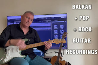 record emotional balkan, folk, pop or rock guitar tracks