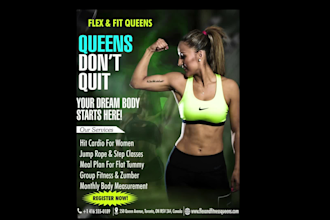design professional gym and fitness flyer