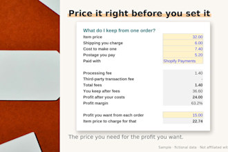 create a shopify profit tracker spreadsheet in google sheets or excel
