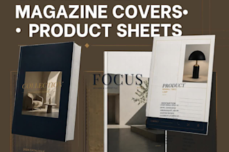 design or redesign indesign catalogues, magazine covers, and product sheets