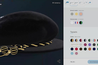 create 3d cap and hat models for three js  gbl configurators