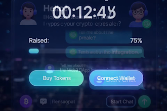 integrate ai chatbot crypto presale website web3 dapp ai  automation support