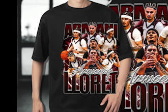 create an aggressive 90s bootleg rap tee streetwear design