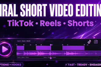 edit tiktok, reels and youtube shorts with captions and music