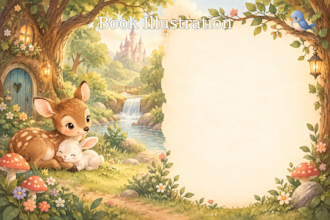 draw custom children book illustrations