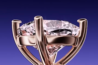 render photorealistic diamond and gold jewelry in 3d, 3d cad modeling