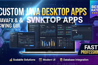 build custom java desktop application with gui javafx