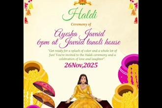design luxury digital wedding nikkah and birthday invitation